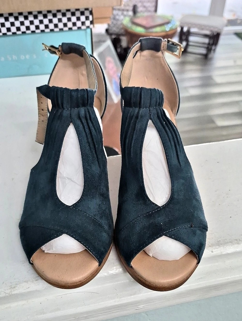 Black Wedge Sandals